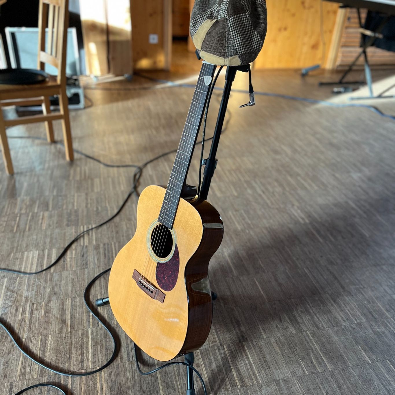 Akustikgitarre bei einer Woidbluad-Veranstaltung
